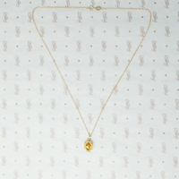 Beautifully Engraved Art Deco Gold and Diamond Pendant