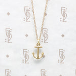 Nautical & Nice Tiny Gold Anchor Charm Necklace
