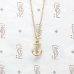Nautical & Nice Tiny Gold Anchor Charm Necklace