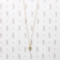 Tiny Vintage Gold Cross Pendant