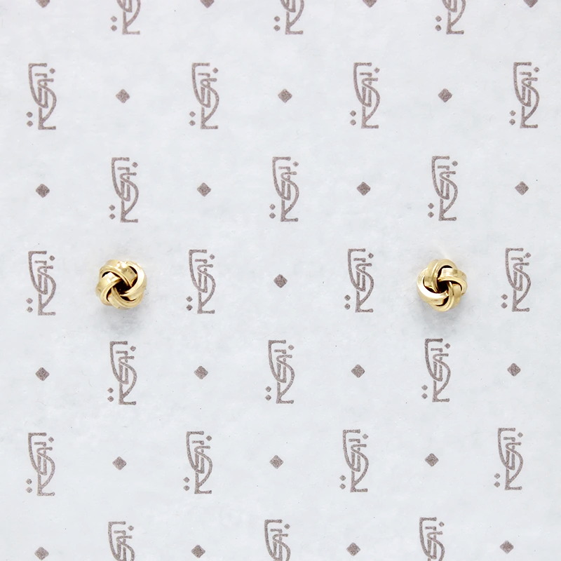Classic Gold Love Knot Stud Earrings