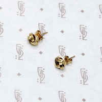 Classic Gold Love Knot Stud Earrings