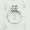 Elevated Classic 1940s Aquamarine Platinum Engagement Ring