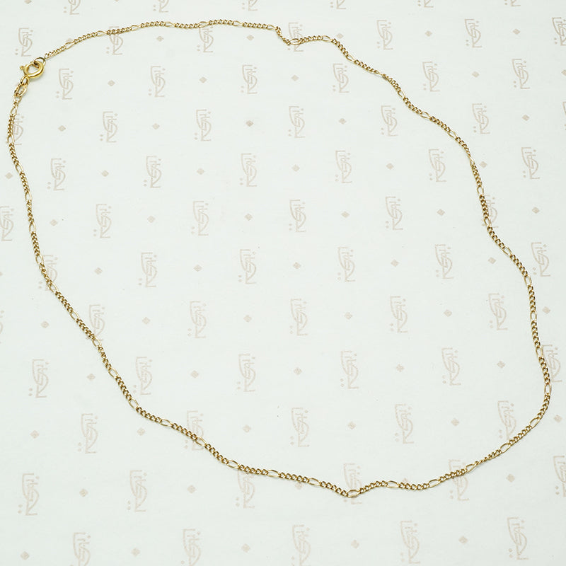 The Sweetest Tiny Twisted Gold Figaro Chain