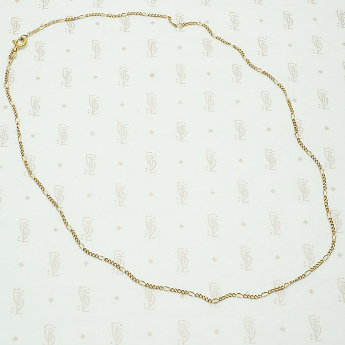 The Sweetest Tiny Twisted Gold Figaro Chain