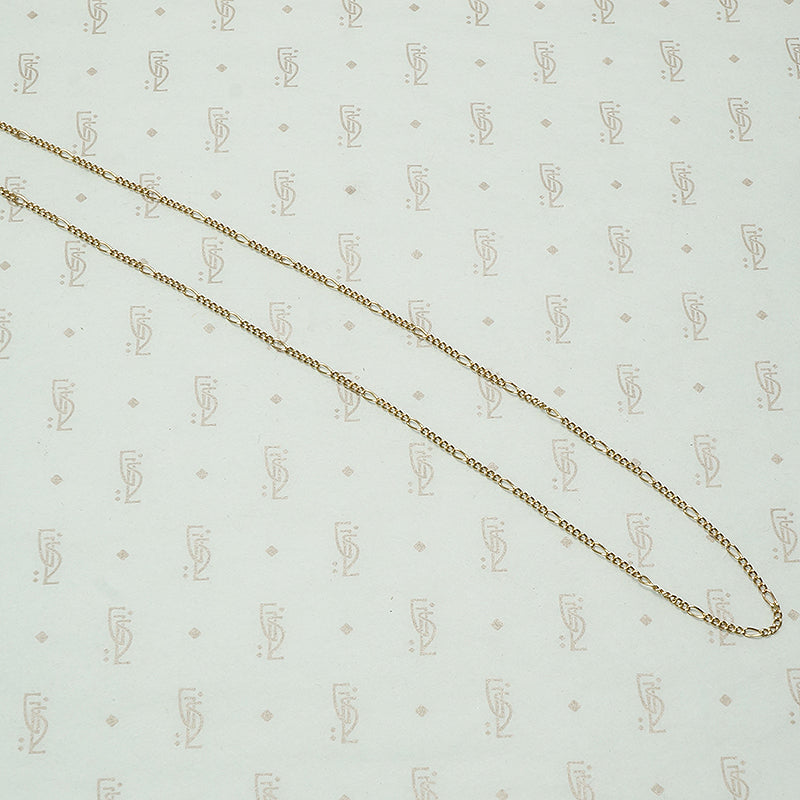 The Sweetest Tiny Twisted Gold Figaro Chain