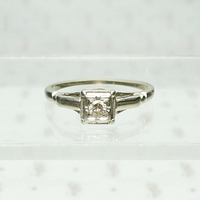 Jabel White Gold Diamond Solitaire Ring