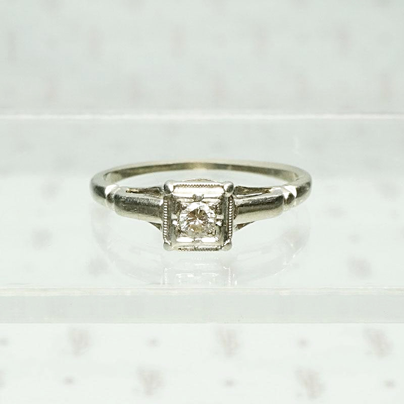 Jabel White Gold Diamond Solitaire Ring