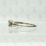 Jabel White Gold Diamond Solitaire Ring, side view
