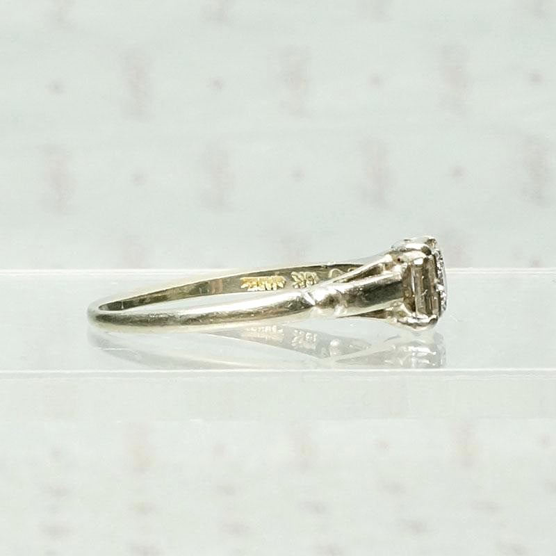 Jabel White Gold Diamond Solitaire Ring, side view