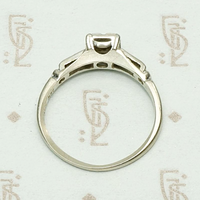 Jabel White Gold Diamond Solitaire Ring, top view