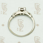 Jabel White Gold Diamond Solitaire Ring, top view