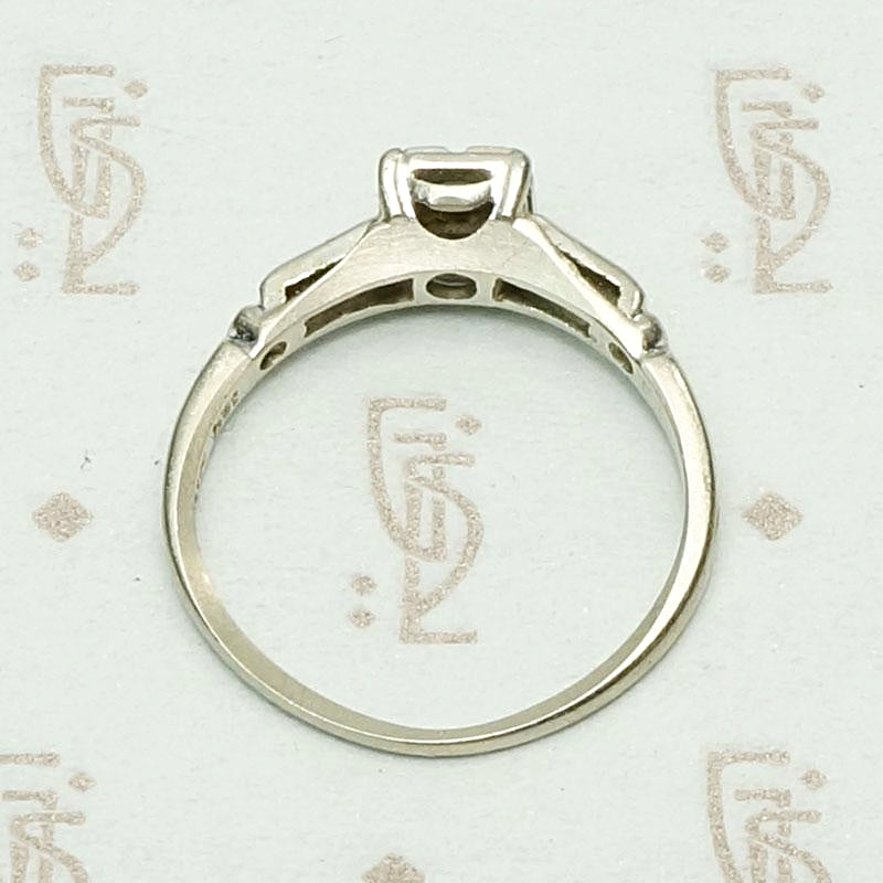 Jabel White Gold Diamond Solitaire Ring, top view