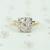 Orange Blossom Diamond Cluster Ring