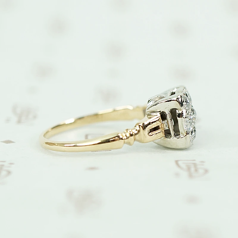 Orange Blossom Diamond Cluster Ring