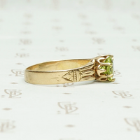 Victorian Spring Green Peridot Solitaire