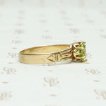 Victorian Spring Green Peridot Solitaire