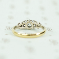 Two Tone Art Deco Diamond Engagement Ring