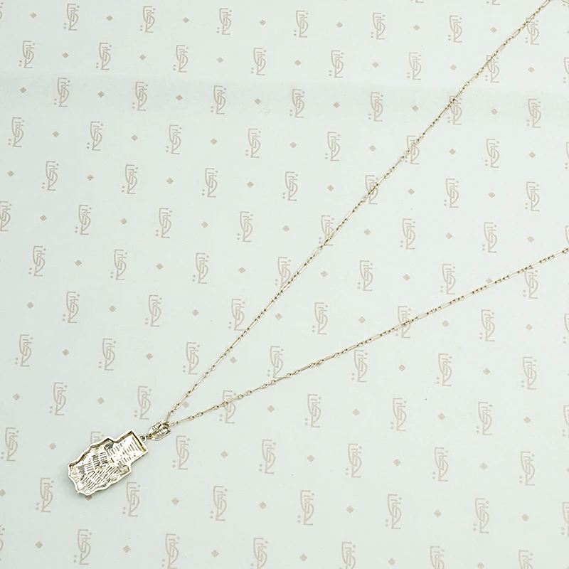 Filigree and Diamond Art Deco Necklace
