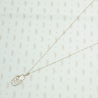 Filigree and Diamond Art Deco Necklace