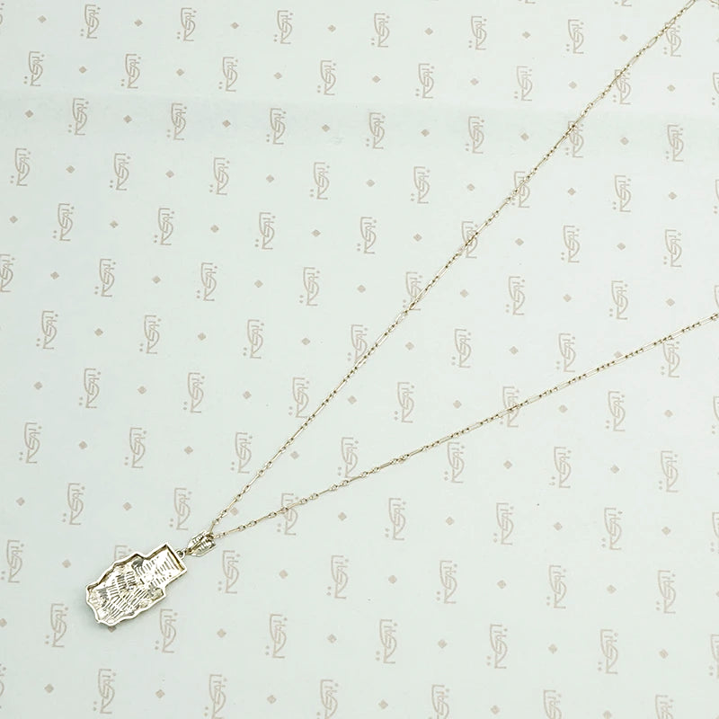 Filigree and Diamond Art Deco Necklace