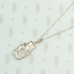 Filigree and Diamond Art Deco Necklace
