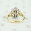 Midcentury Diamond and Sapphire Statement Ring