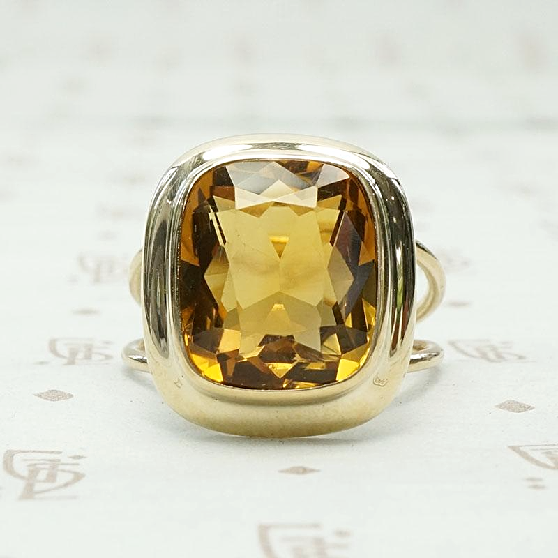 Brilliant Citrine Conversion Cocktail Ring