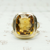 Brilliant Citrine Conversion Cocktail Ring
