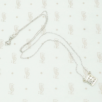 The Paved Diamond Square Pendant