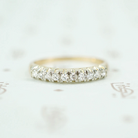 Classic 1940s Two-Tone Diamond Wedding Band