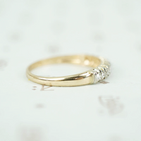 Classic 1940s Two-Tone Diamond Wedding Band