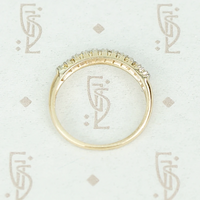 Classic 1940s Two-Tone Diamond Wedding Band