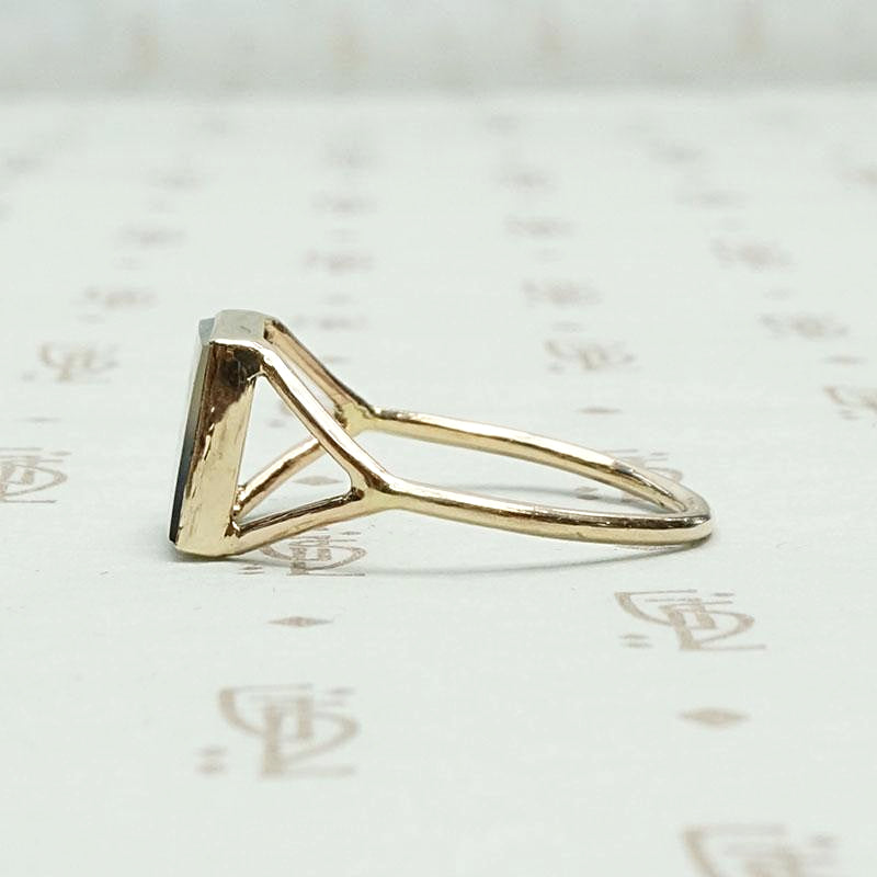 Tree Line Picture Agate Conversion Ring