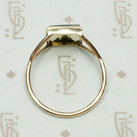 Tree Line Picture Agate Conversion Ring, top view