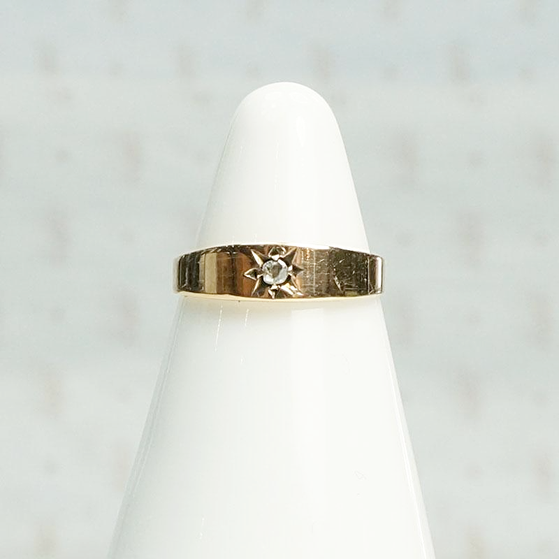 Star Set Rose Cut Diamond Tiny Ring
