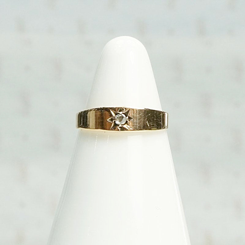 Star Set Rose Cut Diamond Tiny Ring