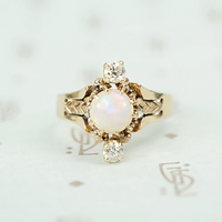 Lovely Antique Opal and Diamond Ring