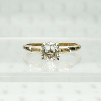 Old & New Antique Rose Cut Diamond in Retro Solitaire