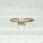 Old & New Antique Rose Cut Diamond in Retro Solitaire