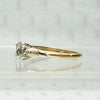 Old & New Antique Rose Cut Diamond in Retro Solitaire, side view