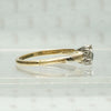 Old & New Antique Rose Cut Diamond in Retro Solitaire, side view