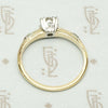 Old & New Antique Rose Cut Diamond in Retro Solitaire, top view
