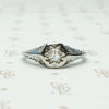 Star Set Rose Cut Diamond Solitaire in Filigree