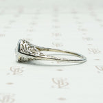 Star Set Rose Cut Diamond Solitaire in Filigree