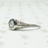 Star Set Rose Cut Diamond Solitaire in Filigree