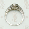 Star Set Rose Cut Diamond Solitaire in Filigree