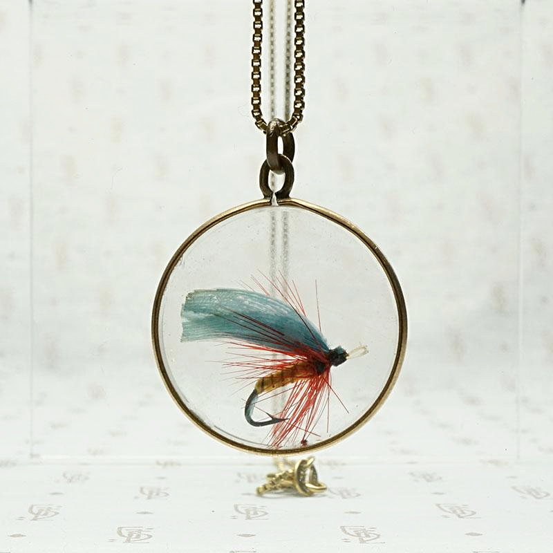 Sporty Fishing Fly Double Sided Locket