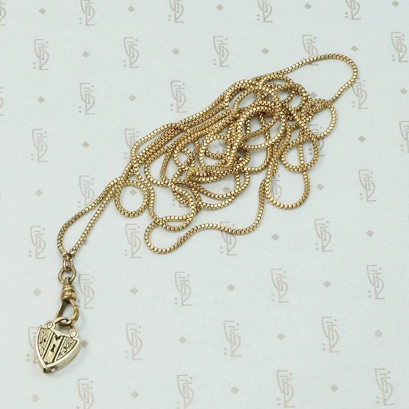Engraved & Enameled Antique Heart Locket