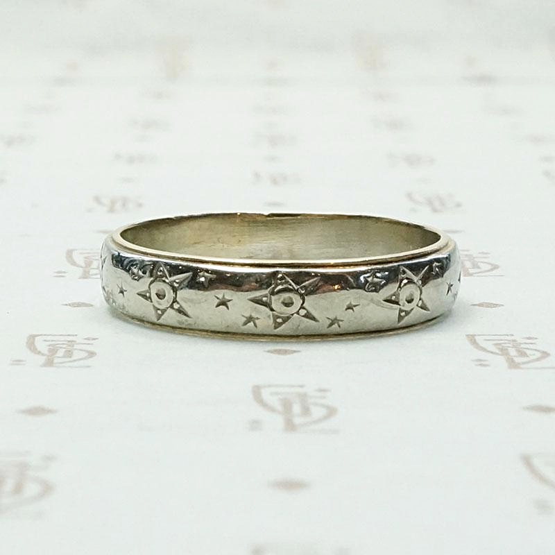 Starry Two Tone Gold 1920s Band
